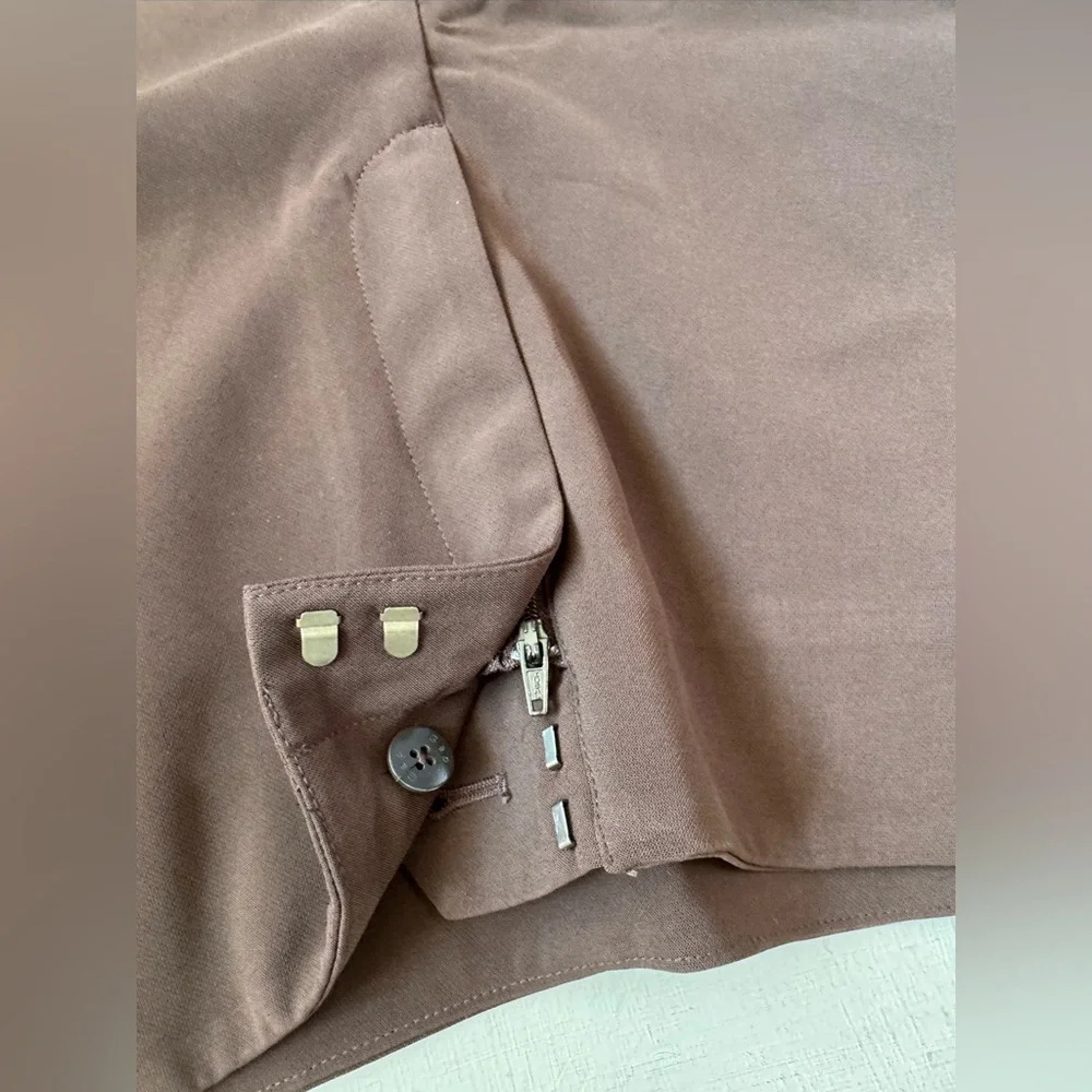 NWT GAP High Rise Twill Straight Ankle Pants in Terra Brown Size 8